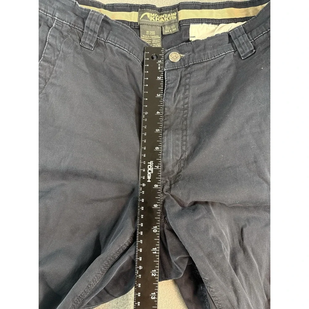 Mountain Khakis Pants Mens 34x32 Gray Regular Fit Canvas Khakis Outdoor Casual